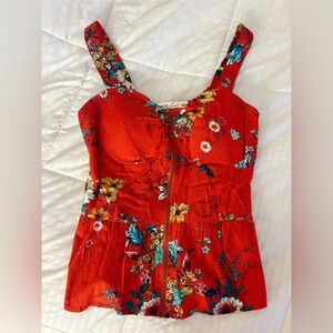Vibrant Floral Sleeveless Top